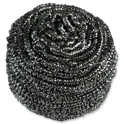 Sale 3.93 in. x 1.96 in. Stainless Steel Scrubber - Silver (72/Carton) Cleaning & Janitorial Supplies