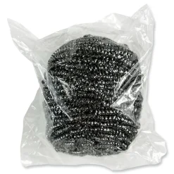 Sale 3.93 in. x 1.96 in. Stainless Steel Scrubber - Silver (72/Carton) Cleaning & Janitorial Supplies