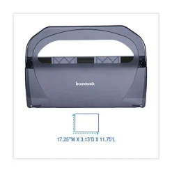 17.25 in. x 3.13 in. x 11.75 in. Toilet Seat Cover Dispenser - Smoke Black Paper & Dispensers