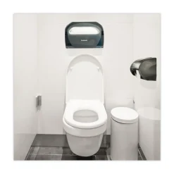 17.25 in. x 3.13 in. x 11.75 in. Toilet Seat Cover Dispenser - Smoke Black Paper & Dispensers