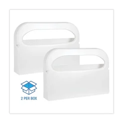 Best 16 in. x 3 in. x 11.5 in. Toilet Seat Cover Dispenser - White (2/Box) Paper & Dispensers