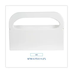 Best 16 in. x 3 in. x 11.5 in. Toilet Seat Cover Dispenser - White (2/Box) Paper & Dispensers