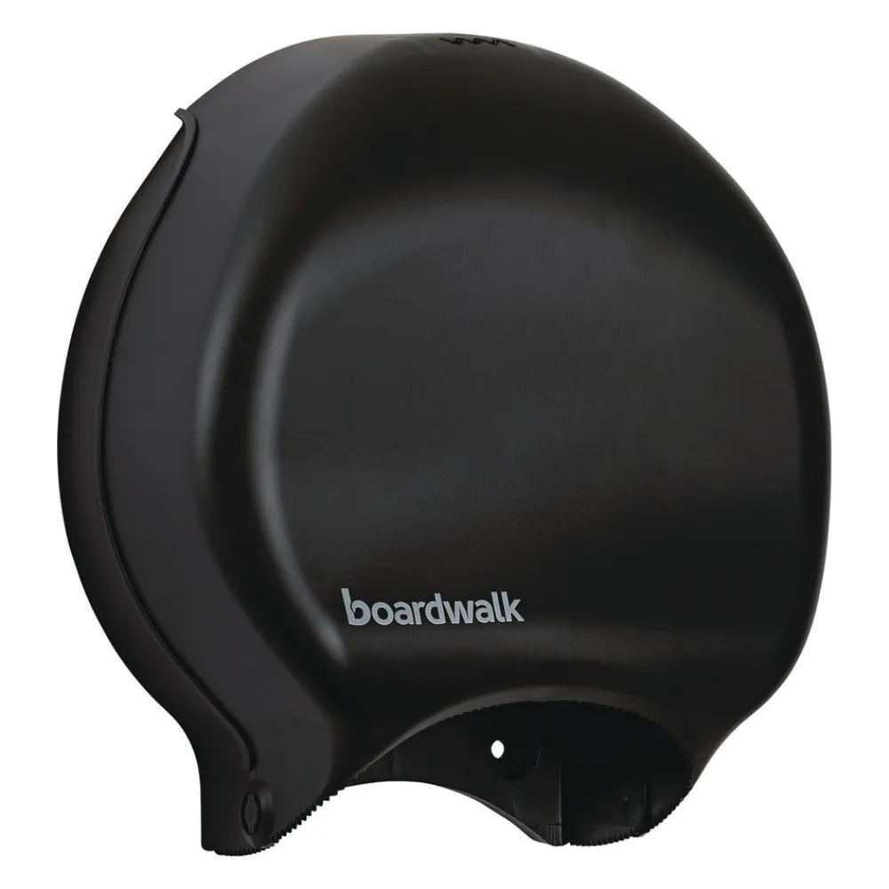 Hot 11 in. x 6.25 in. x 12.25 in. Single Jumbo Toilet Tissue Dispenser - Black Paper & Dispensers
