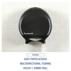 Hot 11 in. x 6.25 in. x 12.25 in. Single Jumbo Toilet Tissue Dispenser - Black Paper & Dispensers