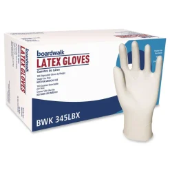 Sale 4.4 mil 12 in. Long Powder-Free General-Purpose Latex Gloves - Large, Natural (100/Box) Cleaning & Janitorial Supplies