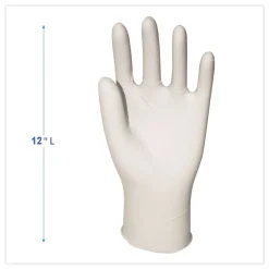 Sale 4.4 mil 12 in. Long Powder-Free General-Purpose Latex Gloves - Large, Natural (100/Box) Cleaning & Janitorial Supplies