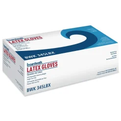 Sale 4.4 mil 12 in. Long Powder-Free General-Purpose Latex Gloves - Large, Natural (100/Box) Cleaning & Janitorial Supplies