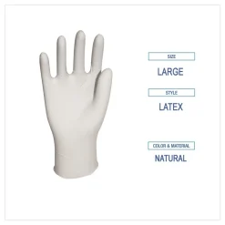 Sale 4.4 mil 12 in. Long Powder-Free General-Purpose Latex Gloves - Large, Natural (100/Box) Cleaning & Janitorial Supplies