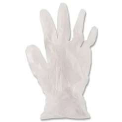 Online 2.6 mil 13 in. Long Powder-Free General Purpose Vinyl Gloves - Medium, Clear (100/Box) Cleaning & Janitorial Supplies