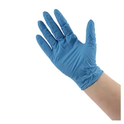 5 mil. Disposable Powder-Free Nitrile Gloves - Medium, Blue (100/Box) Cleaning & Janitorial Supplies