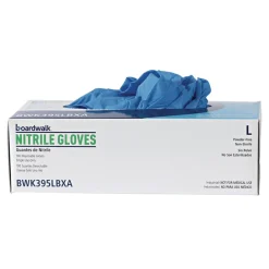 Online 5 mil Disposable General-Purpose Powder-Free Nitrile Gloves - Large, Blue (100/Box) Cleaning & Janitorial Supplies