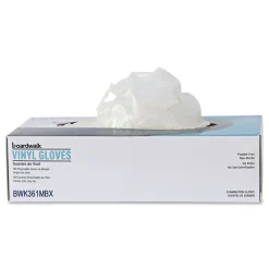 New 3.6 mil Thick 9.5 in. Long Powder-Free Exam Vinyl Gloves - Medium, Clear (100/Box, 10 Boxes/Carton) Cleaning & Janitorial Supplies