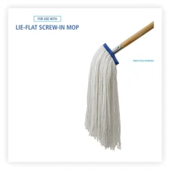 Clearance 24 oz. Cut-End Lie-Flat Rayon Wet Mop Head - White (12/Carton) Cleaning & Janitorial Supplies