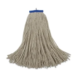 Best 24 oz. Cut-End Lie-Flat Cotton Wet Mop Head - White Cleaning & Janitorial Supplies