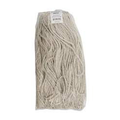 Best 24 oz. Cut-End Lie-Flat Cotton Wet Mop Head - White Cleaning & Janitorial Supplies