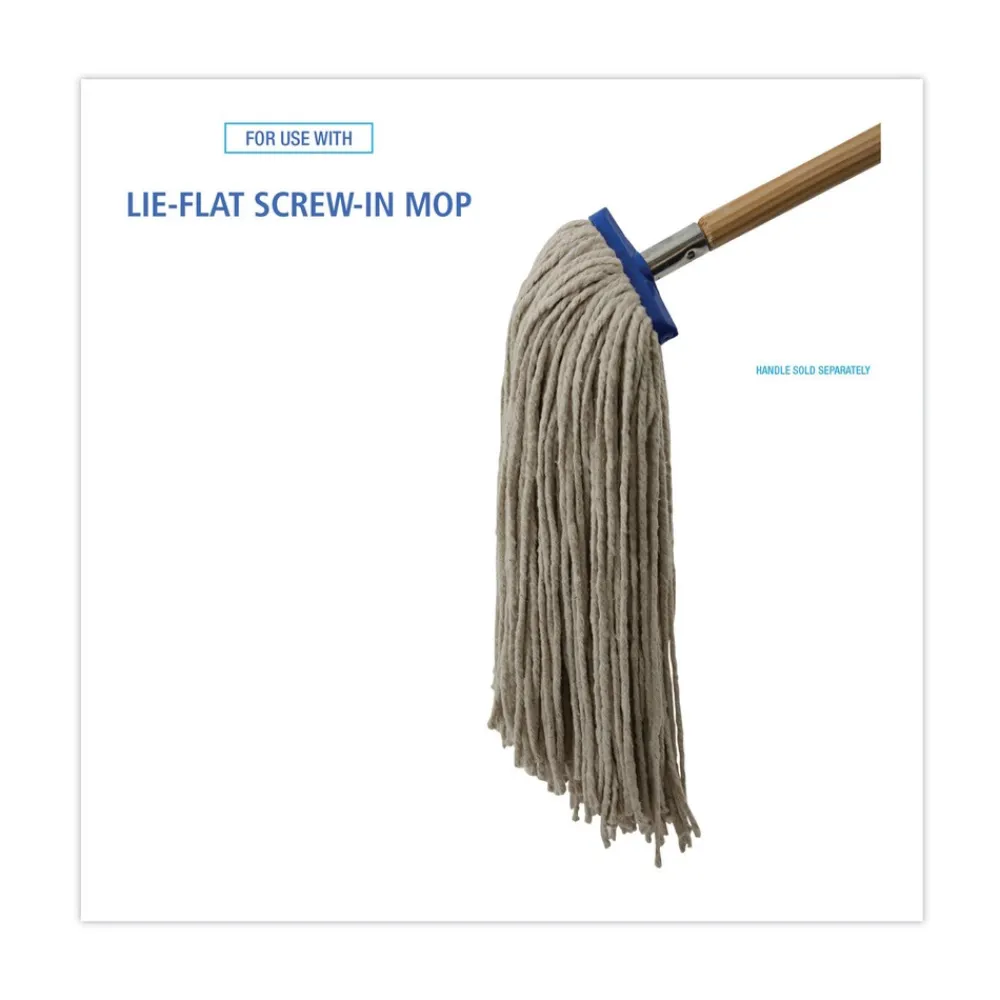 Best 24 oz. Cut-End Lie-Flat Cotton Wet Mop Head - White Cleaning & Janitorial Supplies