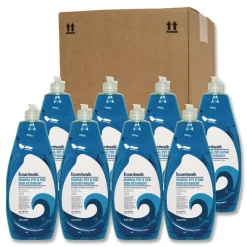 Clearance 38 oz Manual Pot and Pan Dish Detergent - Fresh Breeze Scent (8/Carton) Cleaning & Janitorial Supplies