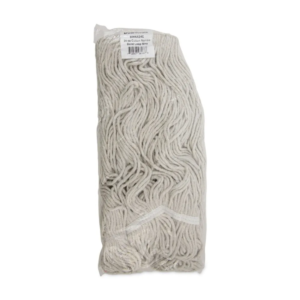 Best 24 oz. Pro Loop Web/Tailband Cotton Wet Mop Head - White (12/Carton) Cleaning & Janitorial Supplies