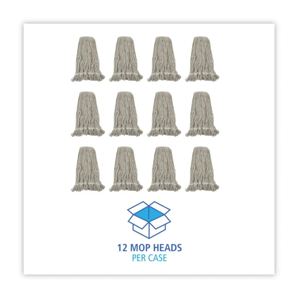 Best 24 oz. Pro Loop Web/Tailband Cotton Wet Mop Head - White (12/Carton) Cleaning & Janitorial Supplies