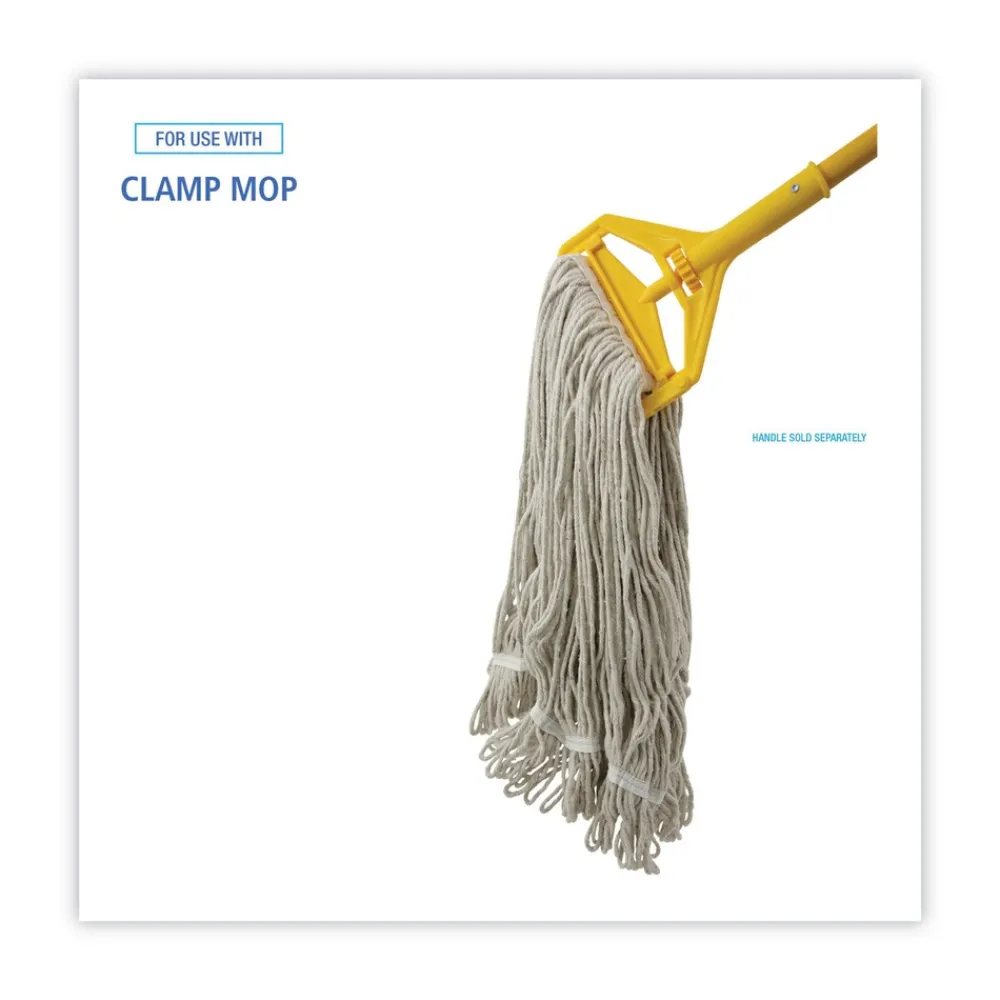 Best 24 oz. Pro Loop Web/Tailband Cotton Wet Mop Head - White (12/Carton) Cleaning & Janitorial Supplies