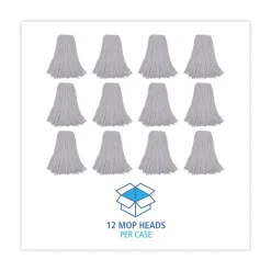 32 oz. Rayon Fiber Premium Standard Head - White (12/Carton) Cleaning & Janitorial Supplies