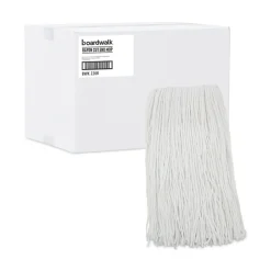 Clearance 20 oz. Rayon Premium Cut-End Wet Mop Heads - White (12/Carton) Cleaning & Janitorial Supplies