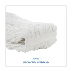 Clearance 20 oz. Rayon Premium Cut-End Wet Mop Heads - White (12/Carton) Cleaning & Janitorial Supplies