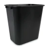 Online 28 qt. Plastic Soft-Sided Wastebasket - Black Trash & Waste Bins