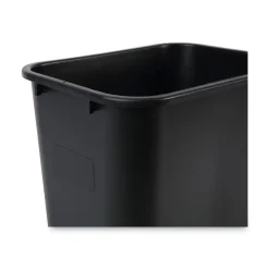 Online 28 qt. Plastic Soft-Sided Wastebasket - Black Trash & Waste Bins