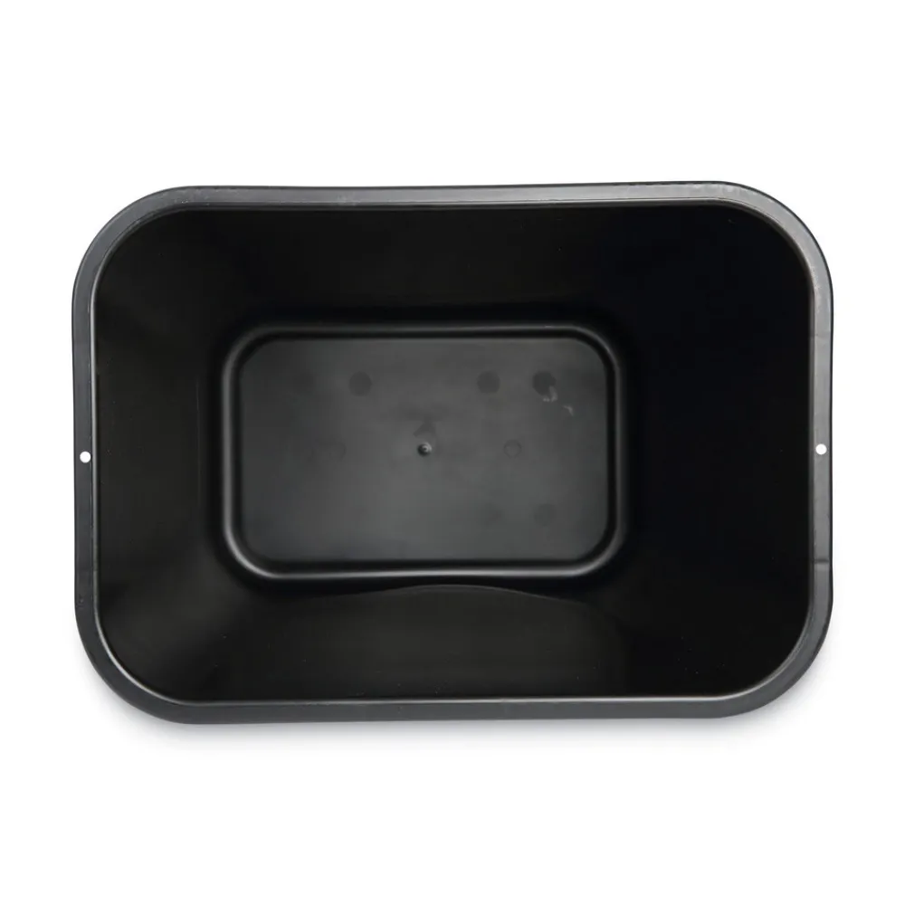 Online 28 qt. Plastic Soft-Sided Wastebasket - Black Trash & Waste Bins