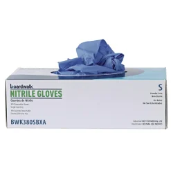 Best 380 Series 4 mil Thick 9.5 in. Long Powder-Free Disposable General-Purpose Nitrile Gloves - Small, Blue (100/Box, 10 Boxes/Carton) Cleaning & Janitorial Supplies