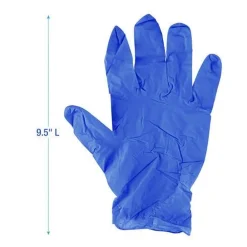 Discount 380 Series 4 mil Thick 9.5 in. Long Powder-Free Disposable General-Purpose Nitrile Gloves - Large, Blue (100/Box, 10 Boxes/Carton) Cleaning & Janitorial Supplies