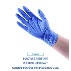 Discount 380 Series 4 mil Thick 9.5 in. Long Powder-Free Disposable General-Purpose Nitrile Gloves - Large, Blue (100/Box, 10 Boxes/Carton) Cleaning & Janitorial Supplies