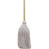Sale #20 White Cotton Head 50 in. Wood Handle Cotton Deck Mop (12/Carton) Cleaning & Janitorial Supplies