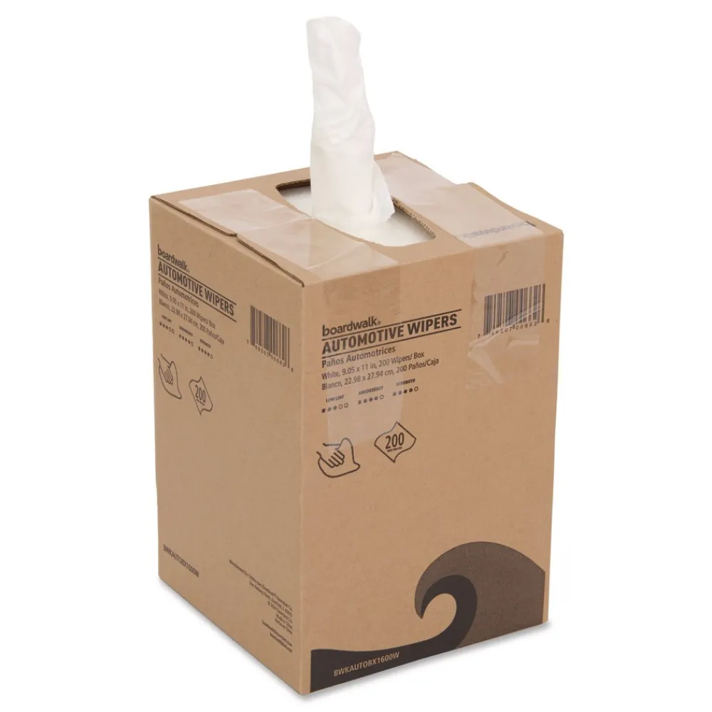 10.63 x 20.47 Automotive Wipers - Unscented/White (8/Carton) Cleaning & Janitorial Supplies