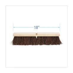 Discount BWK20118 18 in. Brush 3.25 in. Natural Palmyra Fiber Bristles Floor Brush Head Cleaning & Janitorial Supplies
