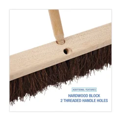 Online BWK20124 24 in. Brush 3.25 in. Natural Palmyra Fiber Bristles Floor Brush Head Cleaning & Janitorial Supplies