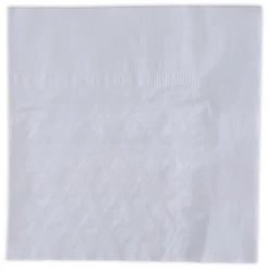 BWK8307 17 in. x 17 in. 1-Ply Dinner Napkin - White (3000/Carton) Paper & Dispensers