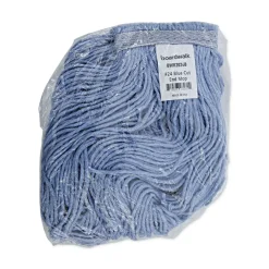 BWK2024B #24 Cotton/Synthetic Fiber Cut-End Standard Mop Head - Blue (12/Carton) Cleaning & Janitorial Supplies