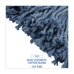 Outlet BWK2020B #20 Cut-End Cotton/Synthetic Fiber Standard Mop Head - Blue (12/Carton) Cleaning & Janitorial Supplies