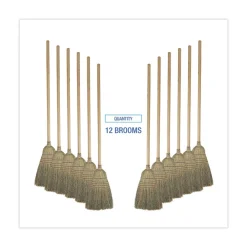 Hot BWK932CCT 12/Carton 56 in. Warehouse Broom, Corn Fiber Bristles - Natural Cleaning & Janitorial Supplies