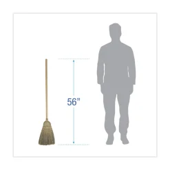 Hot BWK932CCT 12/Carton 56 in. Warehouse Broom, Corn Fiber Bristles - Natural Cleaning & Janitorial Supplies