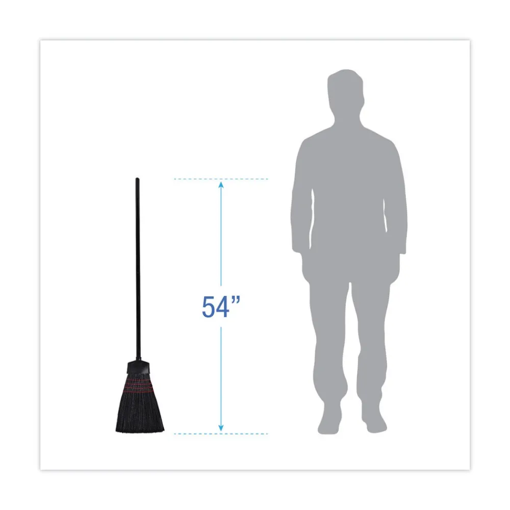 BWK916P 54 in. Wood Handle Maid Broom with Plastic Bristles (1 Dozen) Cleaning & Janitorial Supplies