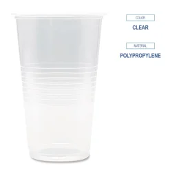 Clearance BWKTRANSCUP20CT 20 oz. Translucent Plastic Cold Cups - Clear (1000/Carton) Tabletop And Serveware