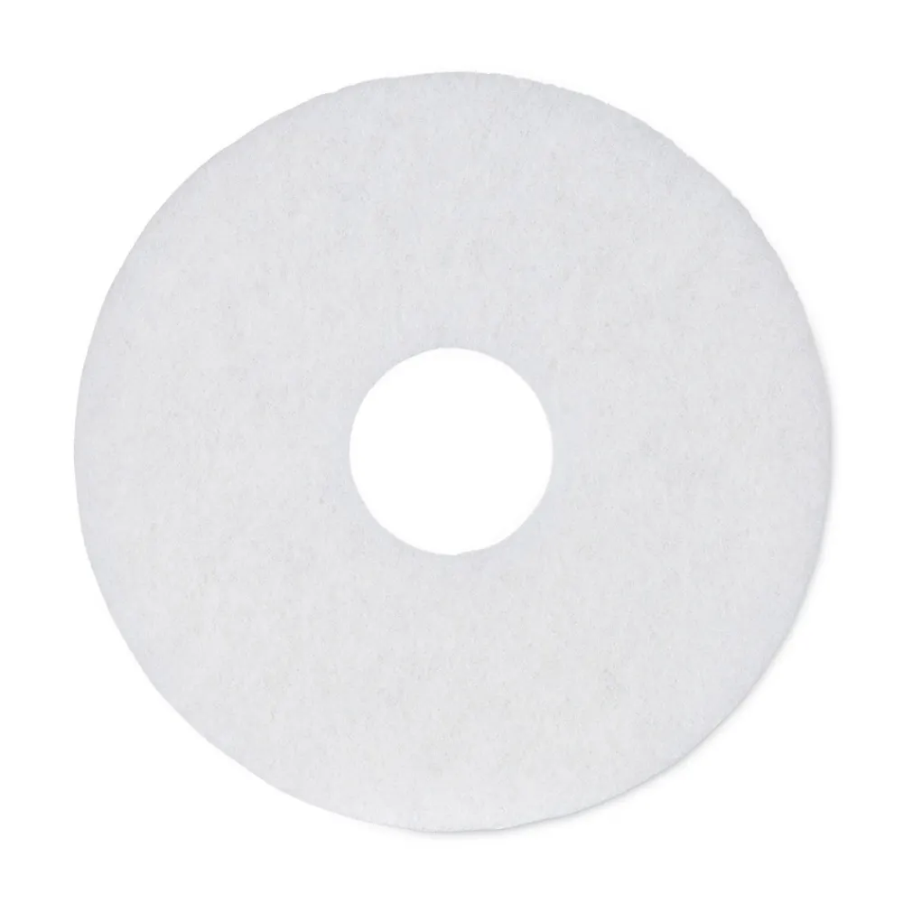 Best BWK4012WHI 12 in. Diameter Polishing Floor Pads - White (5/Carton) Cleaning & Janitorial Supplies