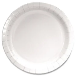 Outlet CP9B1008125A 9 in. Diameter Paper Dinnerware Plate - White (1000/Carton) Tabletop And Serveware