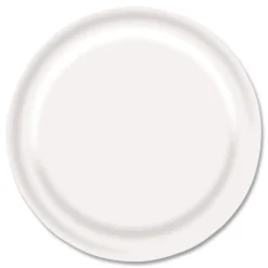 Outlet CP9B1008125A 9 in. Diameter Paper Dinnerware Plate - White (1000/Carton) Tabletop And Serveware