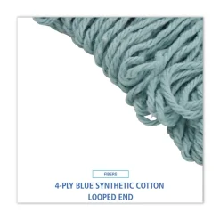 New EchoMop with Looped-End Synthetic/Cotton Wet Mop Head - Medium, Blue (12/Carton) Cleaning & Janitorial Supplies