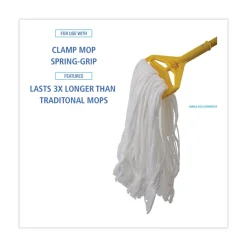 Sale Enviro Clean Looped Mop Head With Tailband - Large, White (12/Carton) Cleaning & Janitorial Supplies