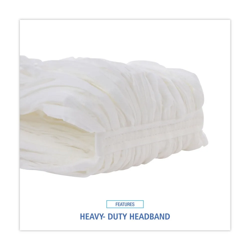 Sale Enviro Clean Looped Mop Head With Tailband - Large, White (12/Carton) Cleaning & Janitorial Supplies